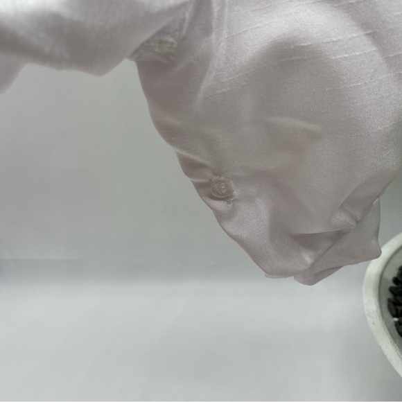 Lauren Madison Baby boys full-length shantung romper in white size 6/9 months - Picture 6 of 7